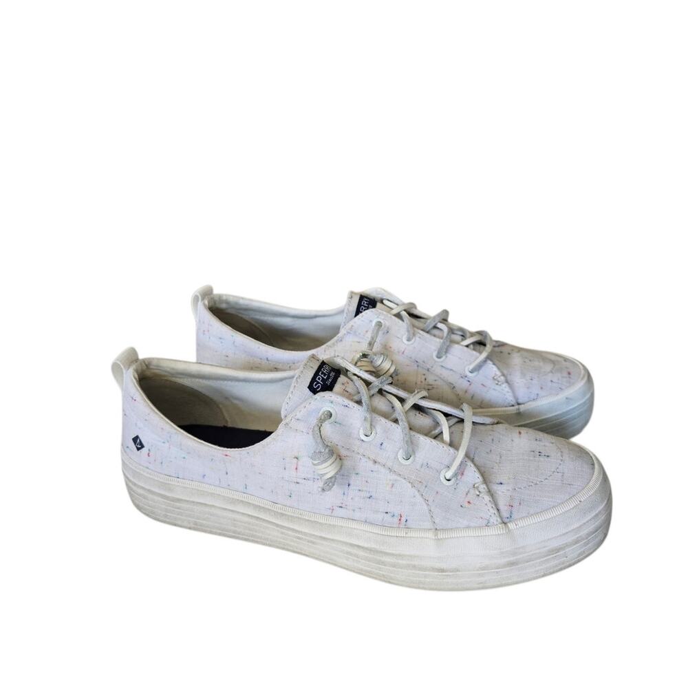 Sperry Top Sider Boat Marine Canvas Shoes Speckled Size 12